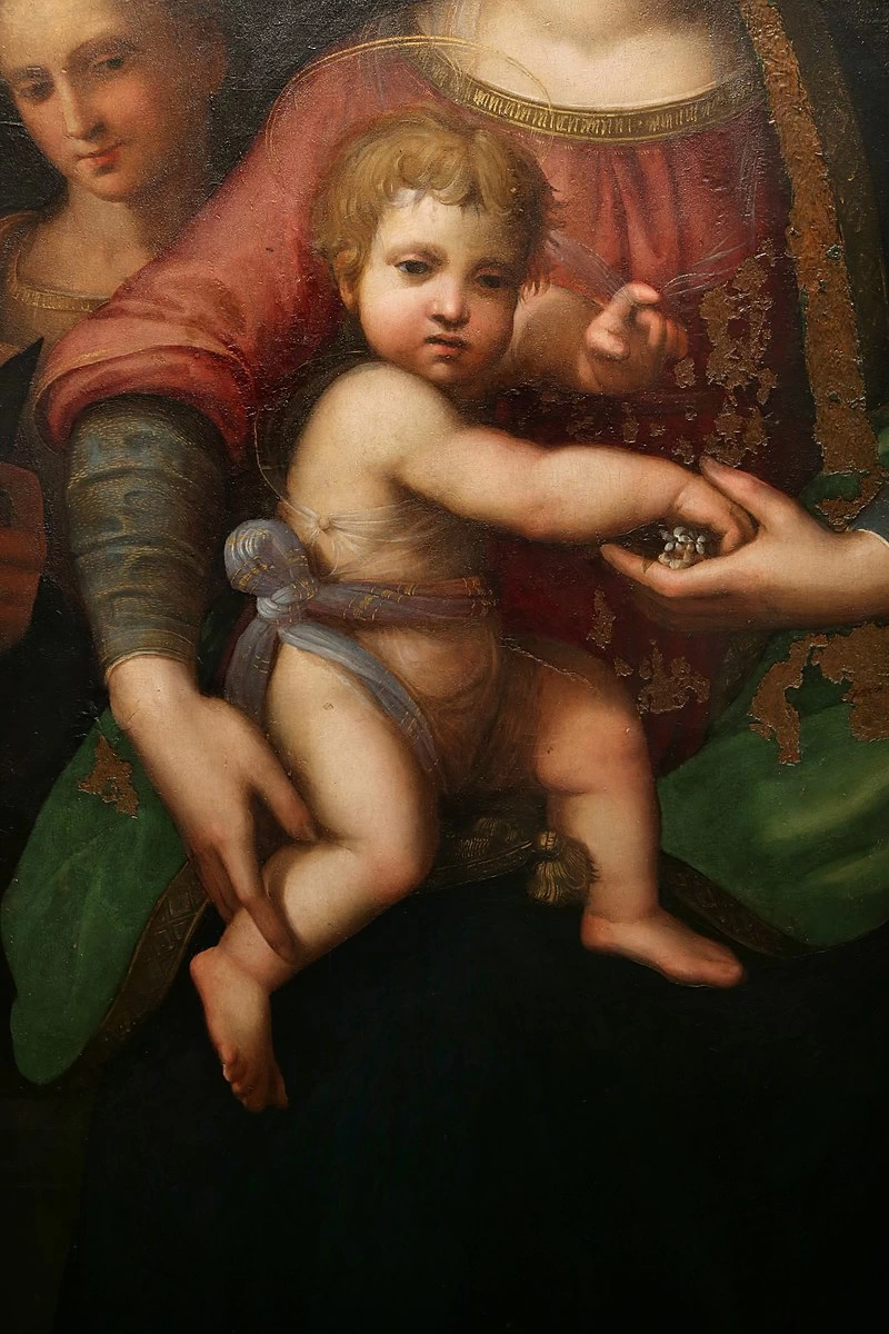 Sacra conversazione con sei santi - Museo Civico di Pistoia, dettaglio